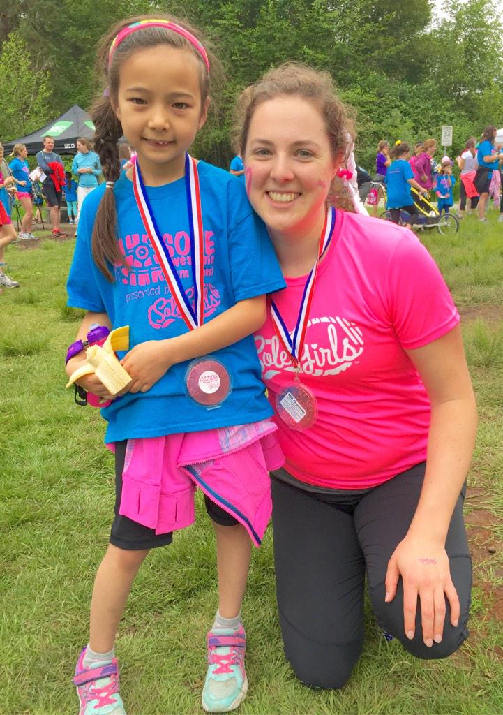 Thanks Coralee for being a rad coach! 5k done and dusted...#soleawesome #solegirls <a href="/sole_girls/">Sole Girls</a>