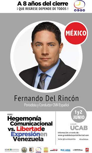 .<a href="/soyfdelrincon/">Fernando Del Rincon</a> visitará la #UCAB  para debatir sobre libertad de expresión en Venezuela  <a href="/GranDebateVzla/">¡#GranDebate Vzla!</a>