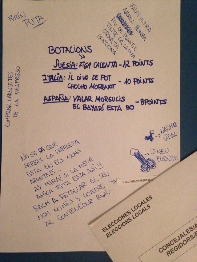 La_tiaPepa's tweet photo. BONICOS DE LA TIETA, YO A BOTAT ASO, UA FET BE? #Elección2015 #Elecciones24M http://t.co/0DVX69hieQ