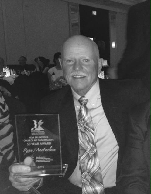 Congrats Ryan MacFarlane on your NB College of Pharmacy Award for 50 years as a dedicated pharmacist! #NBPHARM2015