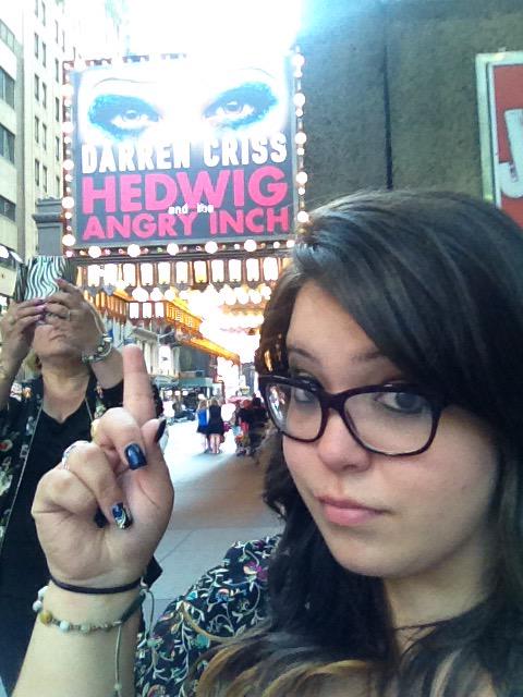 DaniClarice's tweet photo. Graduated college and celebrated by seeing @darrencriss in @HedwigOnBway twice this weekend #hedwigonbway http://t.co/aO96bzQSHY