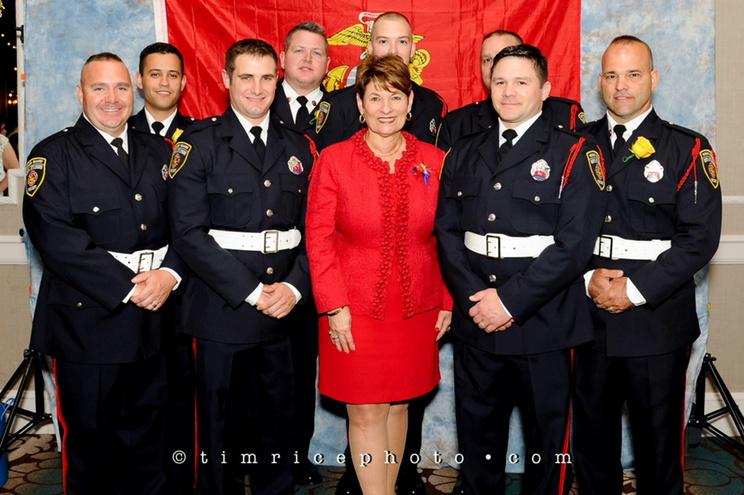 Betty with the best NA Fire Honor Guard at the Captain Kyle Van De  Giesen event on Friday.  What a privilege!!!!