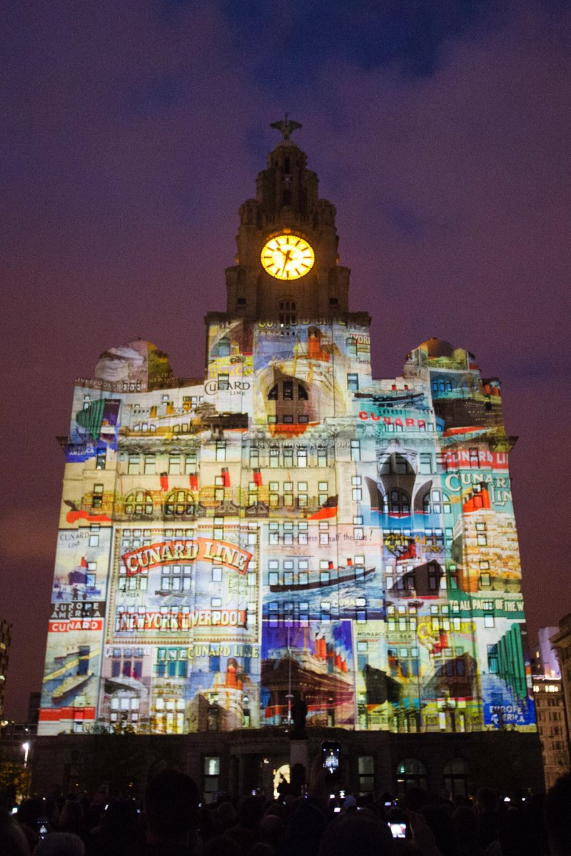 Spectacular display @OMCLpool #3Queens #seaoffaces #omcliverpool #Liverpool #Cunard175 #CunardBuilding #cunardline