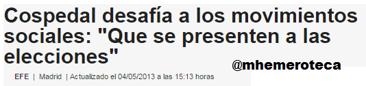 Mhemeroteca's tweet photo. Cuando el PP pedía al 15M que se presentara a elecciones
Aguirre, Cospedal..

+ en @eldiarioes
http://t.co/lo86pYrtfn http://t.co/l7i0glJiYV