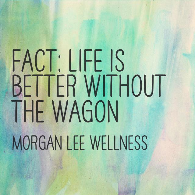 The amount of times I hear "I fell off the wagon again" or " It's time to get back on the wagon" is not surprising...