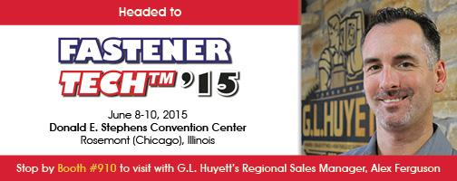 GLHuyett's tweet image. Attending #FastenerTech15 today? Visit Alex Ferguson, G.L. Huyett Regional Sales Manager, June 8-10, Booth #910.