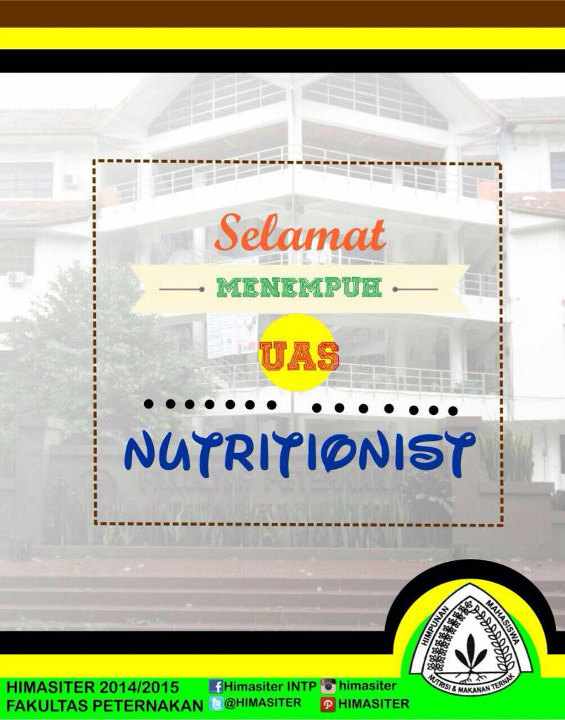 Good luck nutritionist! :3