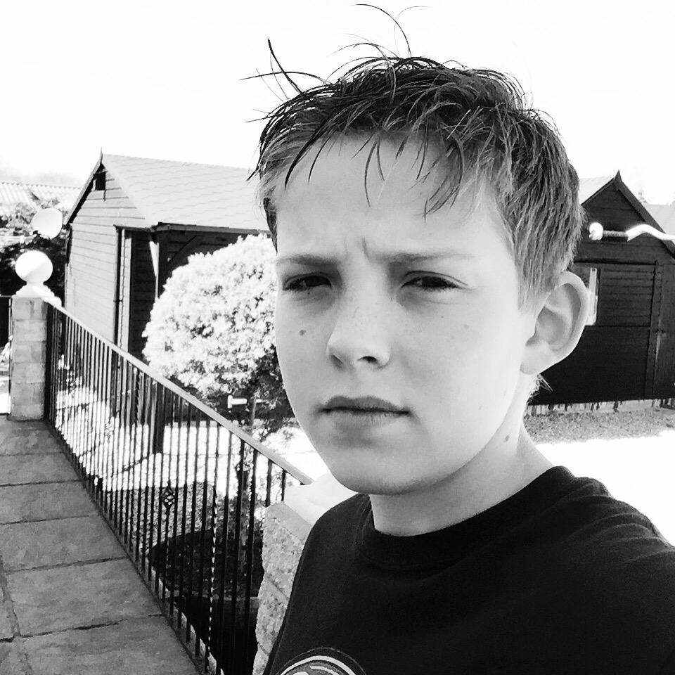 Happy 13th birthday to my oldest boy George love him lots   