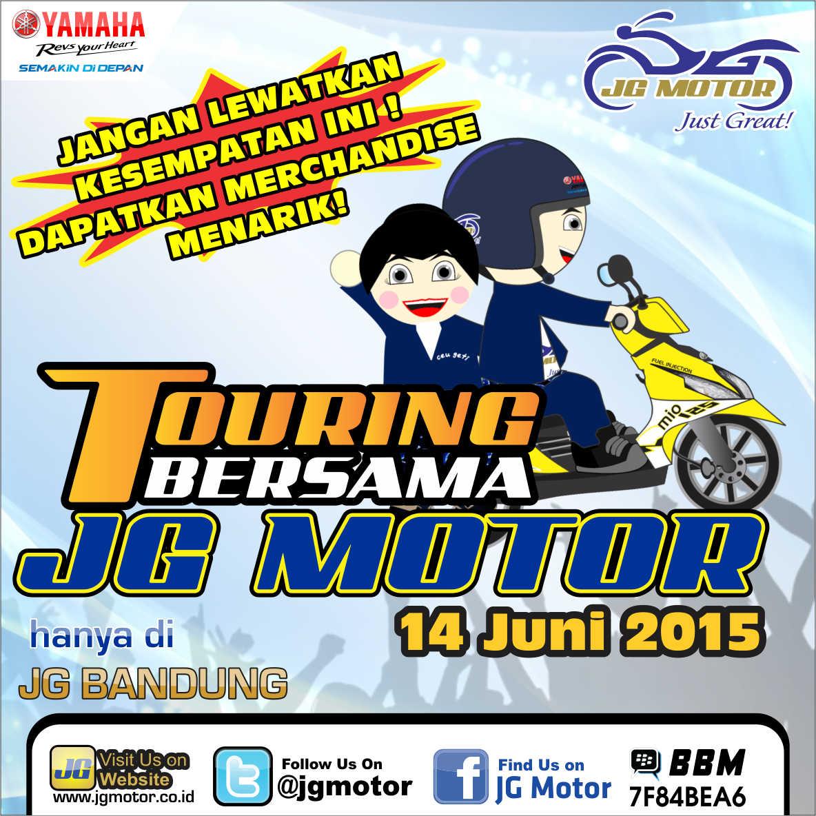 jgmotor's tweet photo. FUN TOURING BERSAMA JG MOTOR. INFO LEBIH LANJUT HUB, JG MOTOR CAB BANDUNG. #JustGreat http://t.co/gzUnkh4jjI