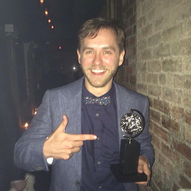 UETheatre's tweet image. Congrats '04 @UEvansville alum Danny Mefford, choreographer of #FunHomeMusical, Tony Award for Best Musical!