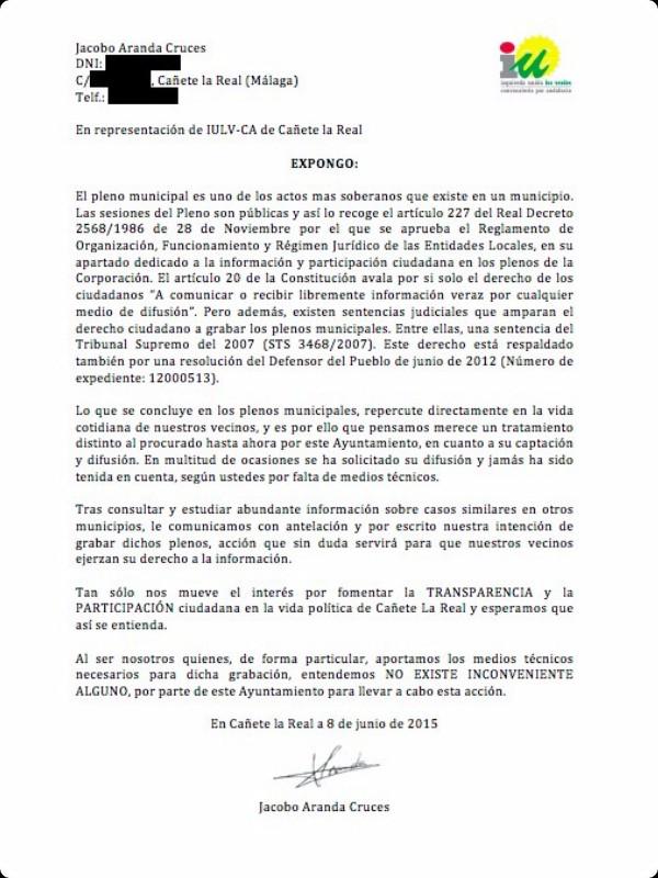 IUCanneteLaReal's tweet photo. Para nosotr@s el compromiso con la TRANSPARENCIA y PARTICIPACIÓN CIUDADANA no es sólo cuestión de palabras. #HechosIU http://t.co/sxSBOPLQAb