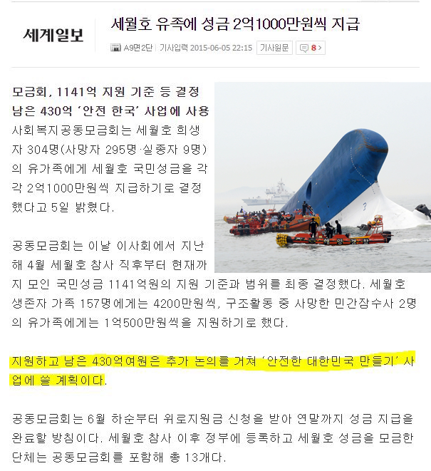 cenjust's tweet photo. 세월호 성금 또 국가가 30% 꿀꺽....이래서 성금내면 바보병신. http://t.co/3cXcqIxUge