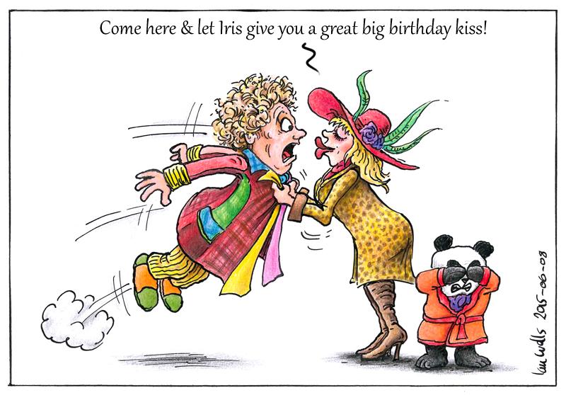 Happy Birthday to the brilliant Colin Baker!! My cartoon for today, featuring & 