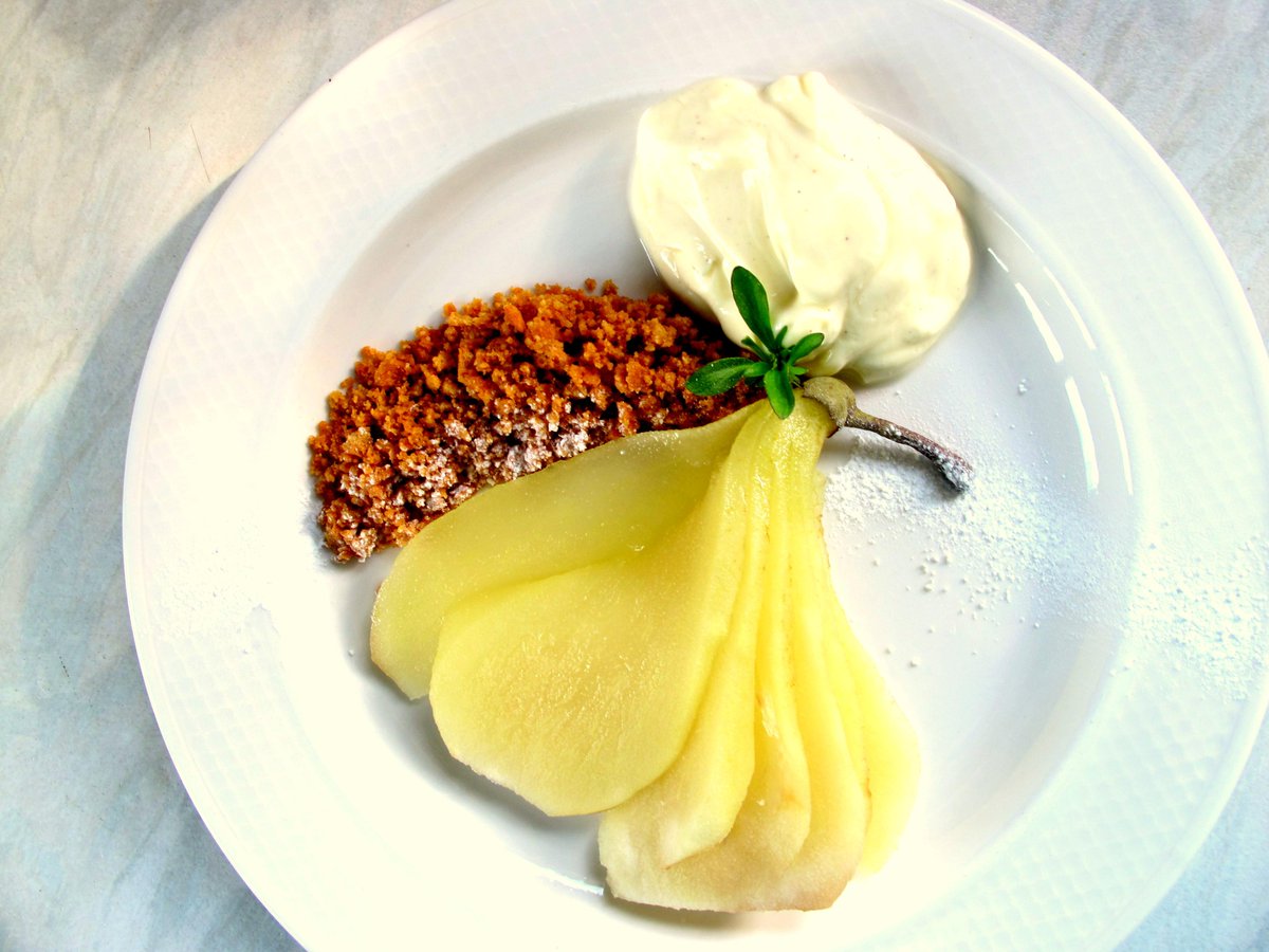 Beth's Recipe!
Using the Julienne option on the <a href="/cuisiquepremium/">Cuisique</a>, you can thinly slice poached pears! We adore!