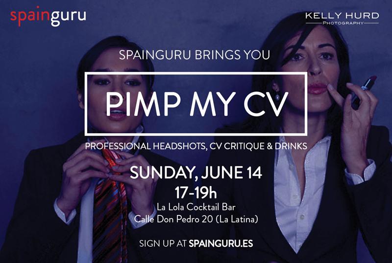 SpainGuruES's tweet photo. You are invited to #PimpMyCV Sunday! Professional photos, CV critique &amp; drinks! http://t.co/4WiqORJgM1 #Madrid http://t.co/zDSGYvTlaa