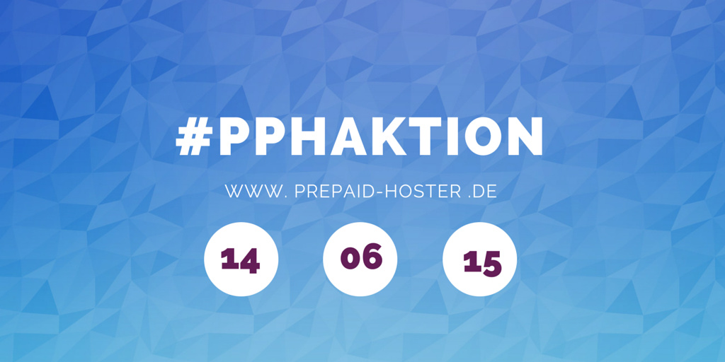 prepaidhosterDE's tweet photo. Wir sind bereit für #pphaktion am Sonntag den 14.06.2015! http://t.co/O5Sdxh9D1v