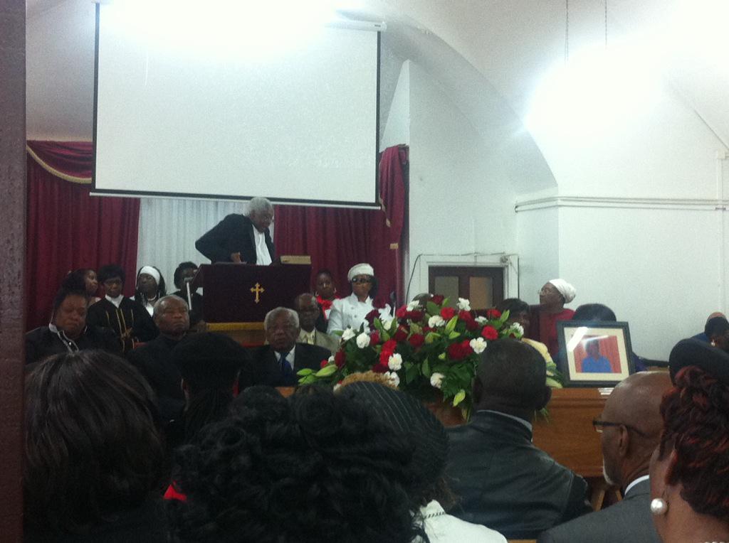 FirstAMEZChurch's tweet image. The Rev Dr Horace A Gordon bringing the message at the home going service of Sister Millicent Griffith #MayUrSoulRIP