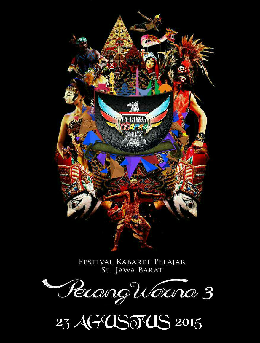 #perangwarna3  kali ini akan dilaksanakan pada tanggal 23 Agustus 2015 di Teater Tertutup Taman Budaya Jawa Barat