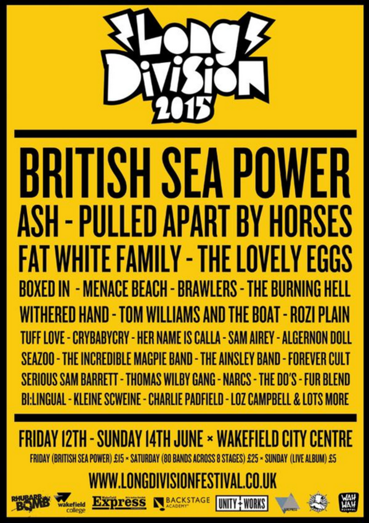 Crash_Records's tweet image. #Wakefield is the place to be this weekend. Great line-up for @Long_Division_ We have tickets. crashrecords.co.uk/product/long-d…