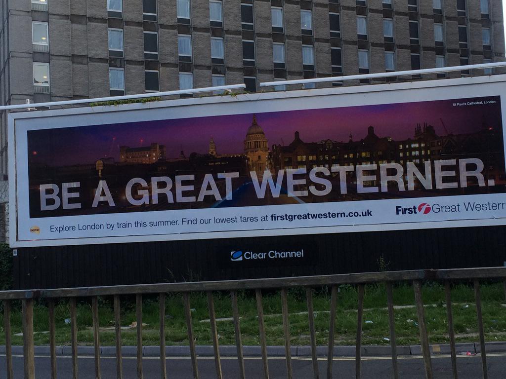 MrIKBrunel's tweet photo. 'Be A Great Westerner' me? You betcha. I helped get you going, how about helping me #INSPIRANATION @FGW http://t.co/ZlITaywsVg