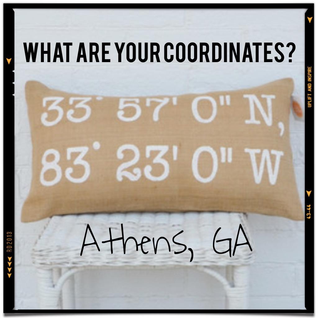 AltaModaAthens's tweet photo. Swing by &amp; grab this awesome @twopeachesdesign Athens, GA coord. pillow today! Shop online at http://t.co/OKn1098jgi. http://t.co/z2uGnrzO4f