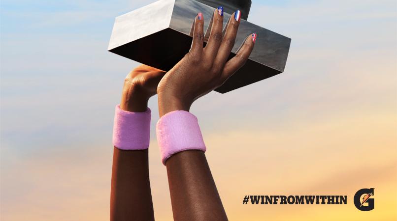 Gatorade's tweet image. Hands on 20. Eyes on 21. @SerenaWilliams #WinFromWithin