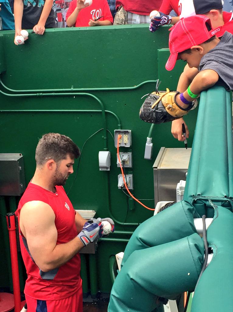 Washington Nationals on X: Visiting with Mr. Dan Uggla by the dugout!   / X