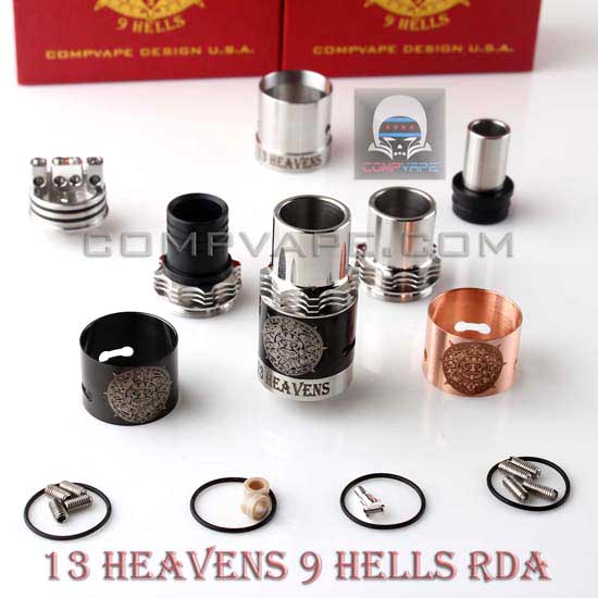 compvape's tweet photo. 13 Heaven 9 Hells RDA Authentic Compvape. Bad To The Bone Is An Understatement. A Juggernaut. http://t.co/9HrQYObhGD http://t.co/AKkh5Aw1gp