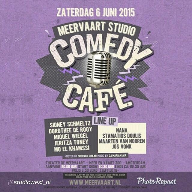 JRComedians's tweet photo. Vanavond om 20 uur in @meervaart de laatste comedy café van het seizoen ben jij erbij met een lekker koel drankje http://t.co/3GdzGUKRkG