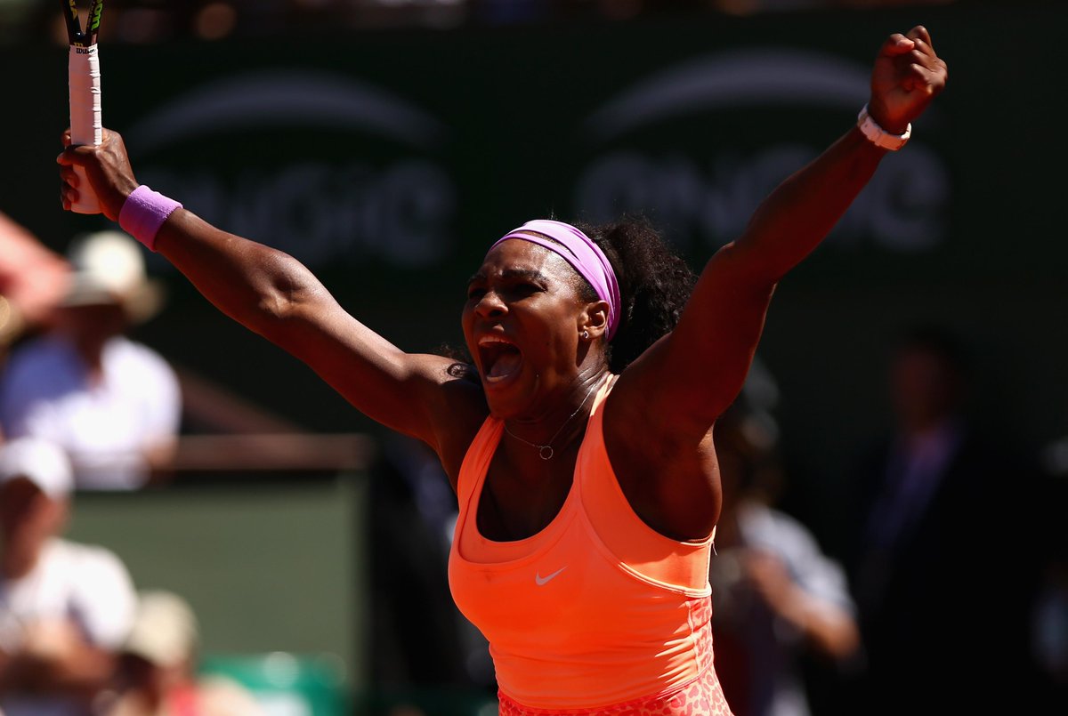 cnnbrk's tweet photo. Serena Williams wins 3rd French Open, claims 20th major title. http://t.co/PZKjsnSo9I http://t.co/GY0tsa01Df