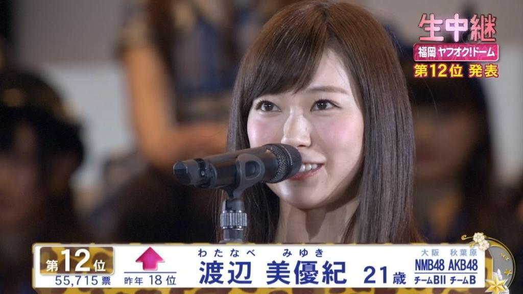 さやみるきー على تويتر 渡辺美優紀 総選挙12位 去年の悔し涙から1年経って今年は大幅な順位upしてなにより最高の笑顔が観れてすごい嬉しいヾ ー ノ みるきー本当におめでとう Akb 総選挙 Http T Co Ndosyalnkf