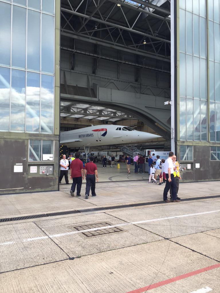 alexdc1's tweet photo. I'd recognise that nose and that figure anywhere #BAOpenDay #Concorde http://t.co/miWOTonOuK