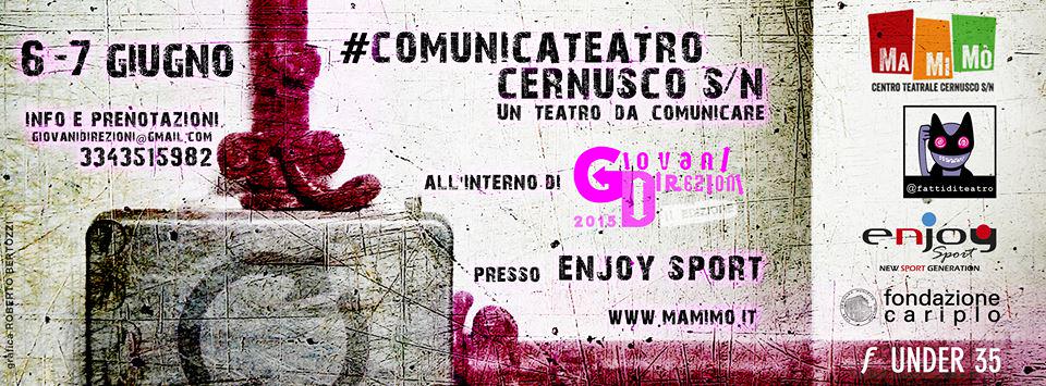 stasera #comunicateatro prosegue a #Mixitè <a href="/AtirRinghiera/">Atir Teatro Ringhiera</a> <a href="/fattiditeatro/">Simone Pacini</a> <a href="/funder35/">Funder35</a> <a href="/CompagniaMaMiMo/">Centro Teatrale MaMiMò</a> #GD15