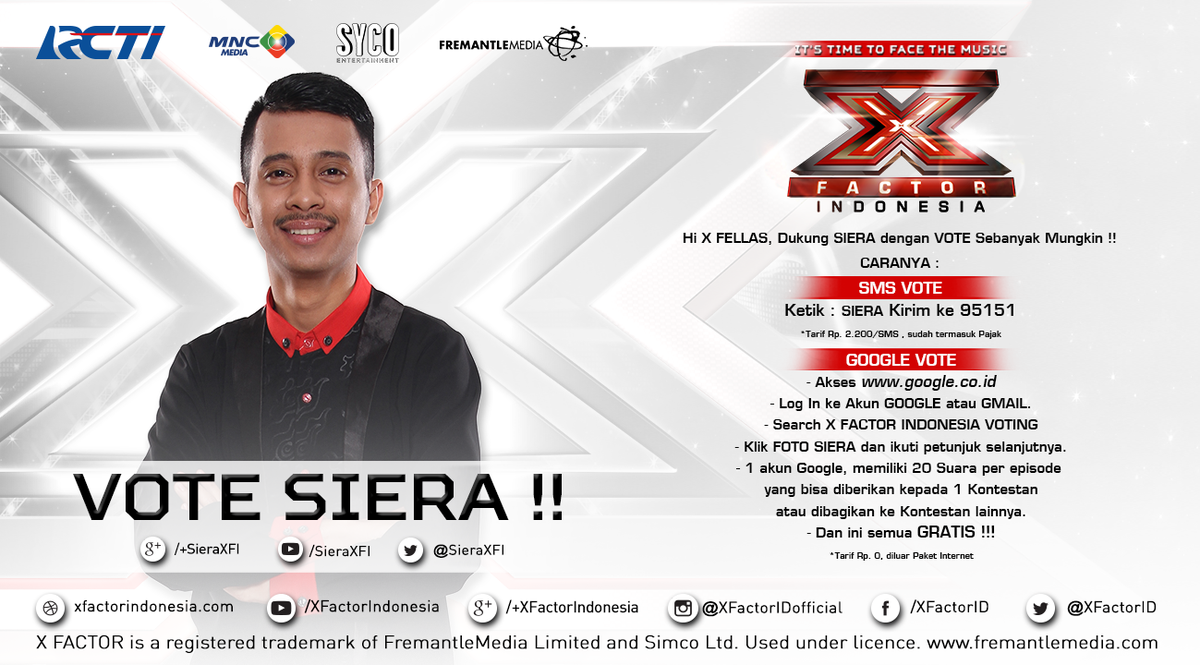 VOTE <a href="/SieraXFI/">Siera Latupeirissa</a> dgn ketik SIERA kirim ke 95151 atau lwt GOOGLE VOTE, carany spt di gambar! #XFactorID <a href="/OfficialRCTI/">RCTI</a>