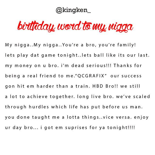 kingken_'s tweet photo. BDAY word to ma real G!!!! http://t.co/K6uwnyWhVg