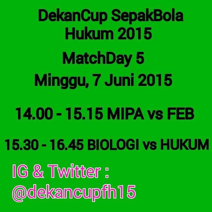 DekanCupBola15's tweet photo. Jadwal pertandingan Hari ini minggu 7 juni 2015 #dekancupfh15 http://t.co/eVDxCSwnyd @Spartan_FEB @OR_FEBunsoed  @FUMAunsoed