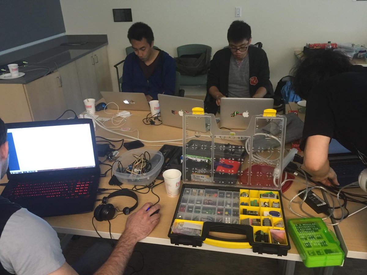 TlustyM's tweet image. #codeforfish is about sensors and toys too- not only code! @EnvSchool @fishackathon #CodeForBoston #fishackathon2015