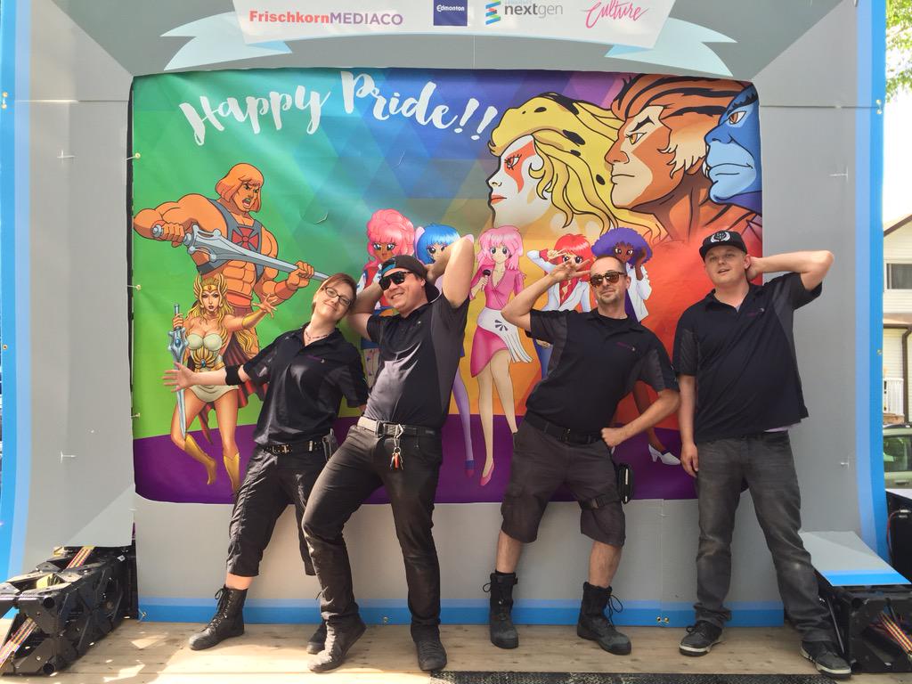 DADSAP's tweet photo. #yegpride @FMAVCanada Happy pride!!! @Flinstone777 @Chiharu_Ono http://t.co/DUP5VjkAMb