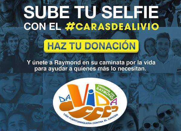 TelemundoPR's tweet photo. Camina y #DaVidaconRaymond. ¡Sube tu selfie de esperanza con #carasdealivio para aliviar a Puerto Rico! #advilpr http://t.co/Dhnq2am6PB