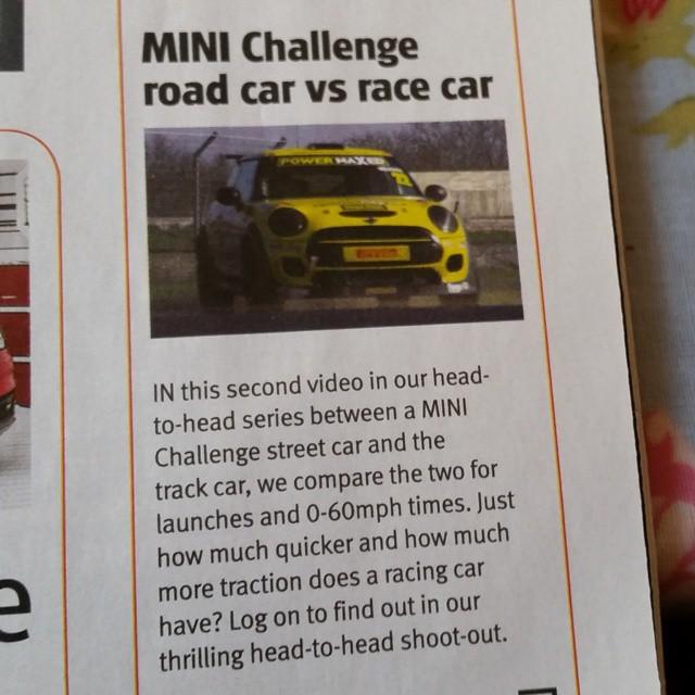 andedmello's tweet image. Just saw this in Auto Express. Nice one @minichallengeuk! @willphillipsracing #minichallenge #racingcar