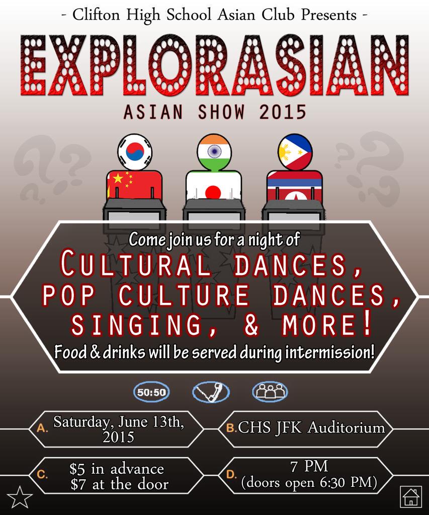 CHSAsianClub's tweet photo. ⚠⭐ OUR ANNUAL ASIAN SHOW IS NEXT SATURDAY, JUNE 13TH! COME THROUGH AND SPREAD THE WORD! ⭐⚠ http://t.co/09rmR4sKDK