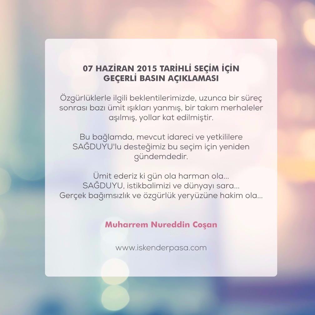 #SagduyuluDestek 
iskenderpasa.com