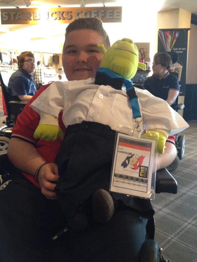 THUNDERPFC's tweet photo. @Thunder_Allen is ready to party @The_WFA end of season awards http://t.co/h3zJ2szJl8