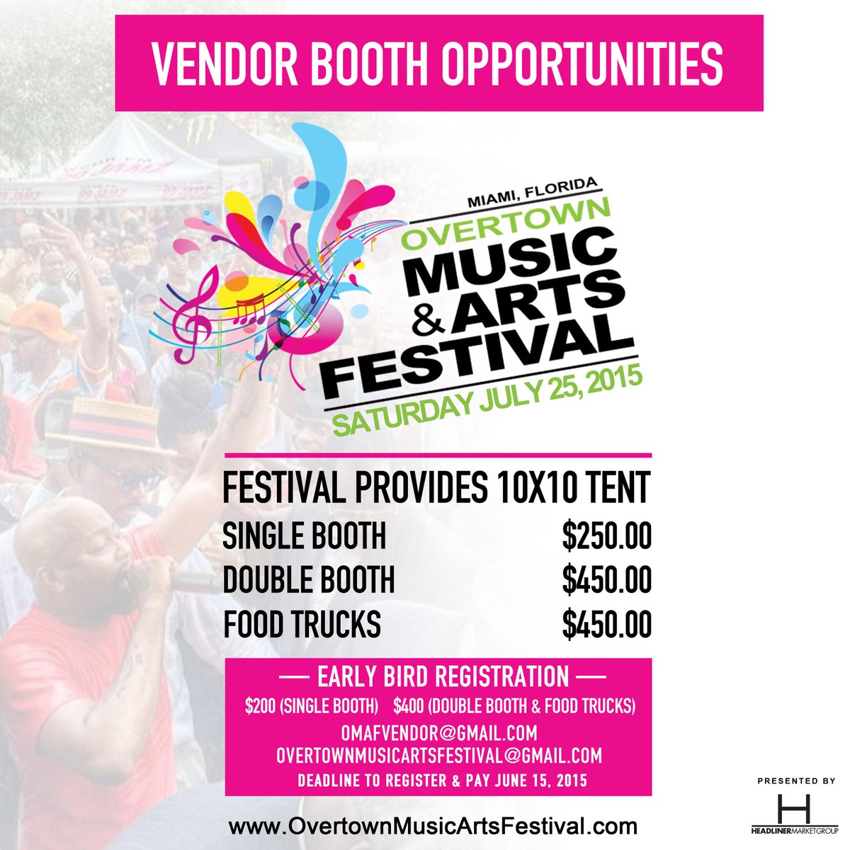 OvertownMAF's tweet image. Vending spots are going fast. Don't miss out! Get your application today. Email: OMAFVendor@gmail.com. #Overtown