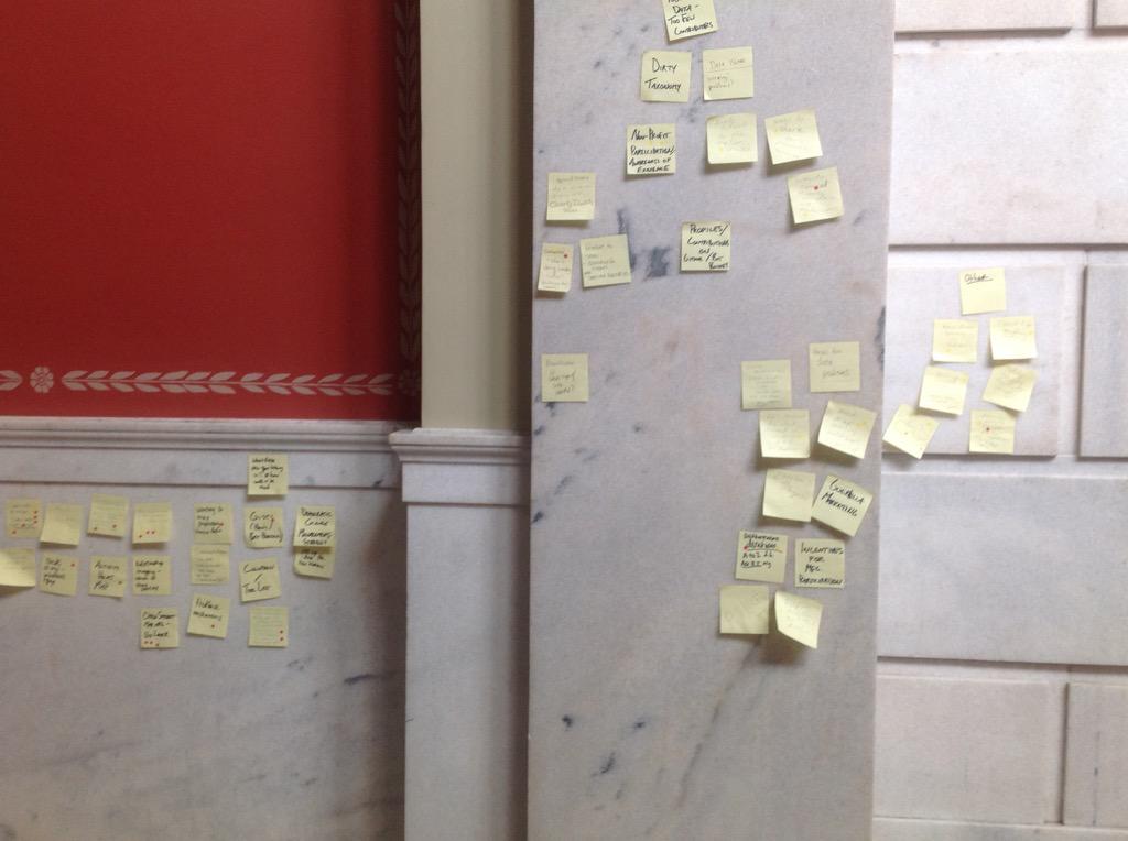 Emnk's tweet photo. Brainstorming for #makermap @RIHackathon #hackforchange #RIhacks #RImakes http://t.co/e3kh0ihOMc