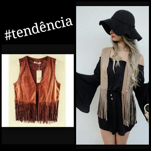 LOJAZATHAN's tweet photo. Colete de franja super em alta!!! 
#Tendencia #Zathan http://t.co/EFGWajlOns