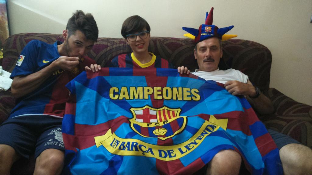 CrisHndz's tweet photo. Vamooooss!!!!! #UCLfinal #VamosBarça  #MomentosEnFamily http://t.co/DCMGfAR2lO