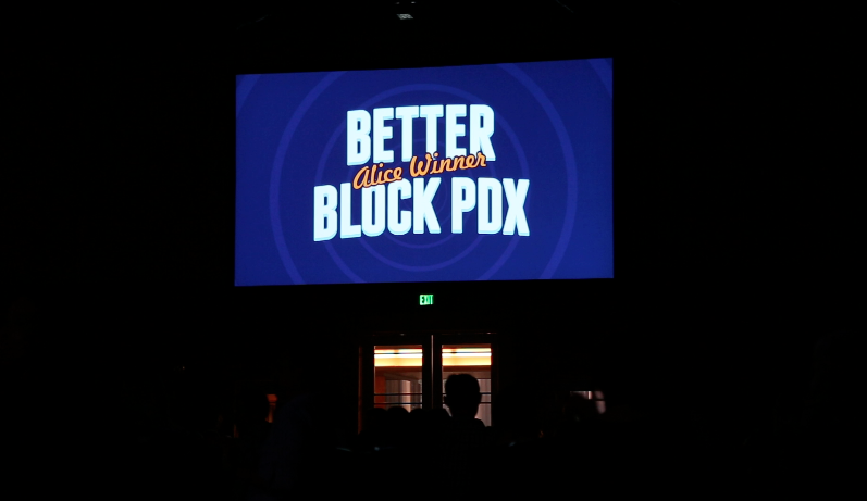 YesThatMountain's tweet photo. @BetterBlockPDX at the #AliceAwards last week, thank you #BTA for the support and recognition. #betterblockpdx http://t.co/8QBEBJy49G