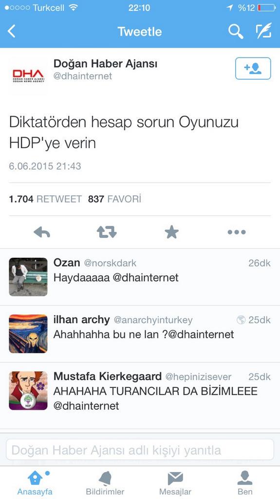 (Lütfen RT)
Aydın Doğan ın DOĞAN HABER AJANSI resmi twitter hesabından az evvel paylaşıldı.

BÜYÜK OYUNU GÖR TÜRKİYEM