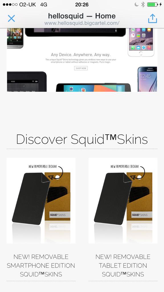 OwenFrostie's tweet photo. Might have to get my self a @squidskins if you want one get them here http://t.co/ufi3fHWSAe ☺️ http://t.co/HsxpEQLTqI